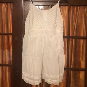 ModCloth Cute White Funky People Sundress— XL
